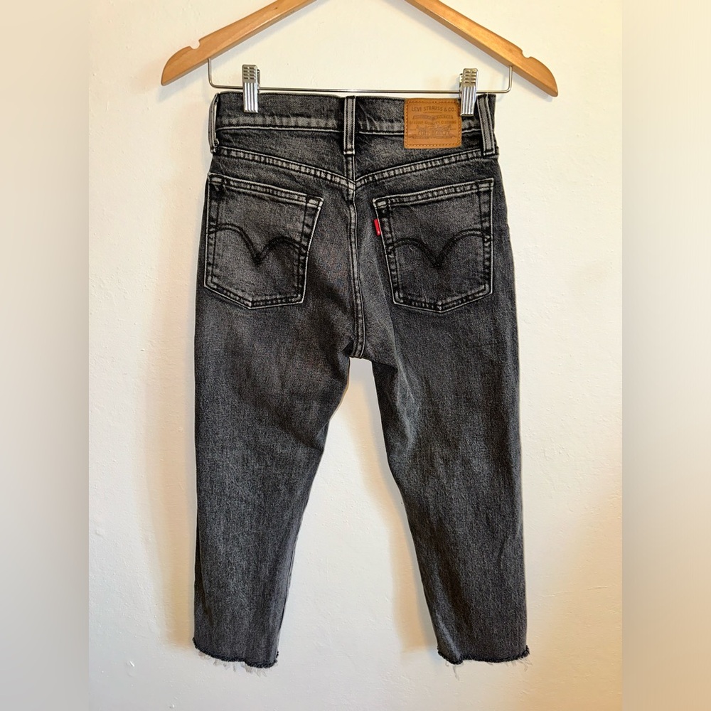 Levi’s Women’s Wedgie Straight Fit Ankle Jeans Size 24 Black